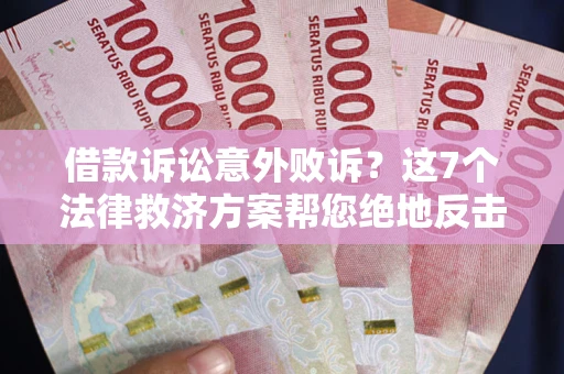 北京借款诉讼意外败诉？这7个法律救济方案帮您绝地反击！