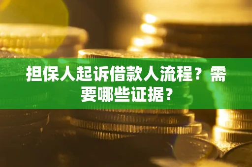 北京担保人起诉借款人流程?需要哪些证据? 北京担保人起诉借款人流程?需要哪些证据?